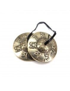 Hand-tuned to Key 'Om Mani Padme Hum' Carved Tingsha Chimes Bell, exclusive om mane padme hum carved chimes bell,yoga best sound