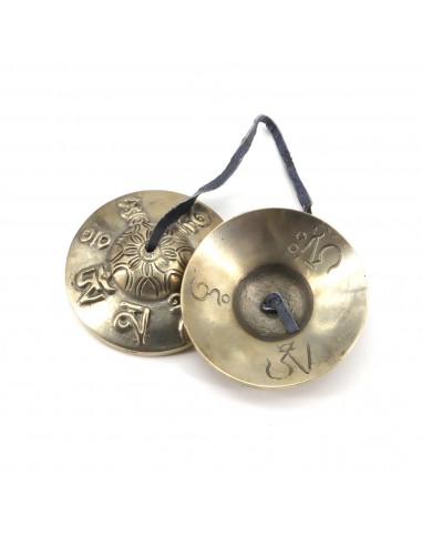 Hand-tuned to Key 'Om Mani Padme Hum' Carved Tingsha Chimes Bell, exclusive om mane padme hum carved chimes bell,yoga best sound