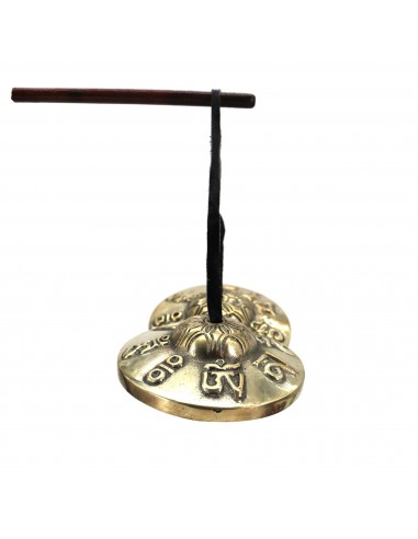 Hand-tuned to Key 'Om Mani Padme Hum' Carved Tingsha Chimes Bell, exclusive om mane padme hum carved chimes bell,yoga best sound