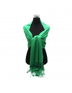 Free Shipping green shawl kashmere gift from Nepal, Handmade 70% pashmina 30% silk
