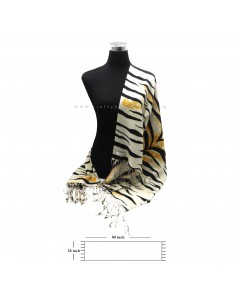 Free shipping printed shawl, 70 % pashmina 30% silk 2