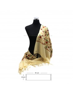 Free shipping Exclusive kashmere pashmina, floral hand woven shawl, shawl wrap 2