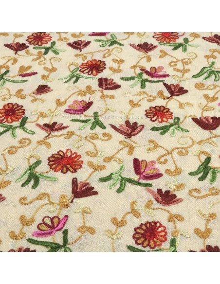 Free shipping Exclusive kashmere pashmina, floral hand woven shawl, shawl wrap