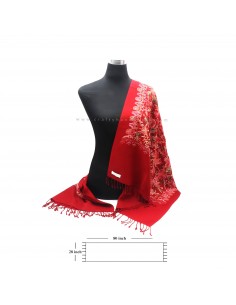 Wroldwide free shipping red floral cashmere shawl, Kashmere designs 2