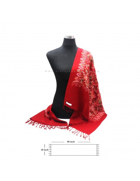 Wroldwide free shipping red floral cashmere shawl, Kashmere designs