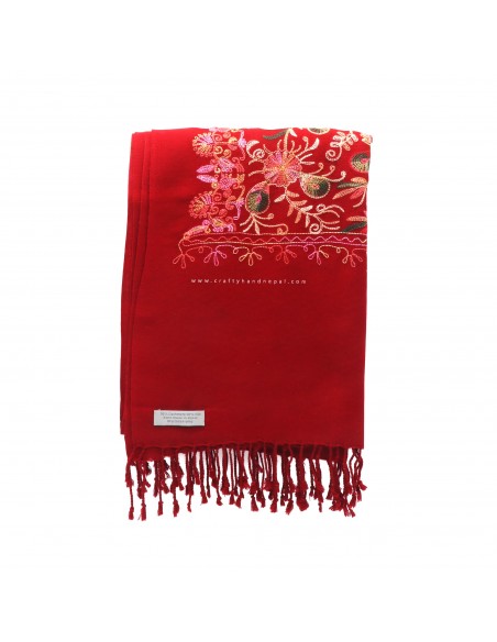 Wroldwide free shipping red floral cashmere shawl, Kashmere designs
