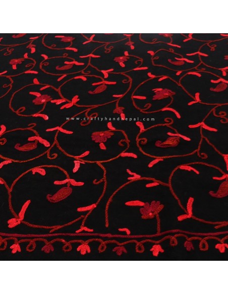 free shipping  70% pashmina 30% silk floral design full embroidery