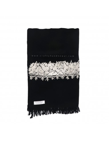 Worldwide free shipping embroidered 70% pashmina 30% silk shawl