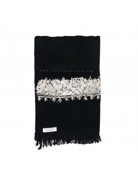 Worldwide free shipping embroidered 70% pashmina 30% silk shawl