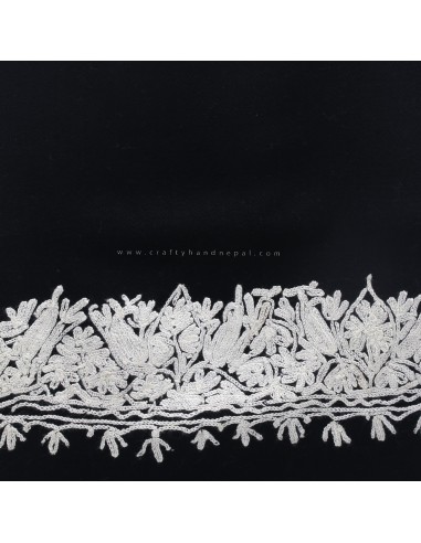 Worldwide free shipping embroidered 70% pashmina 30% silk shawl