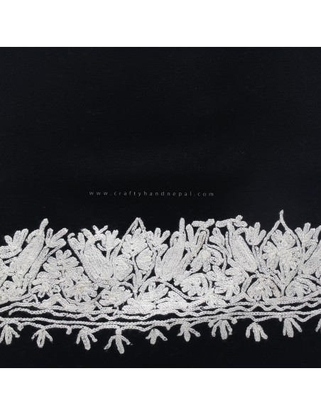 Worldwide free shipping embroidered 70% pashmina 30% silk shawl