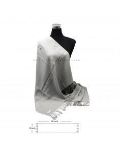 Worldwide free shipping Silver color embroidery cashmere shawl, kashmere shawl 2