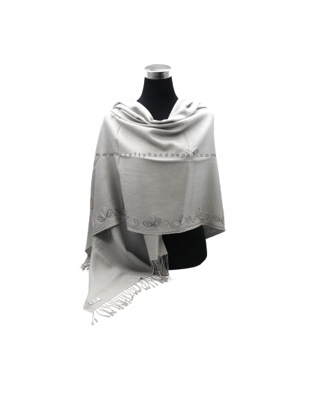 Worldwide free shipping Silver color embroidery cashmere shawl, kashmere shawl