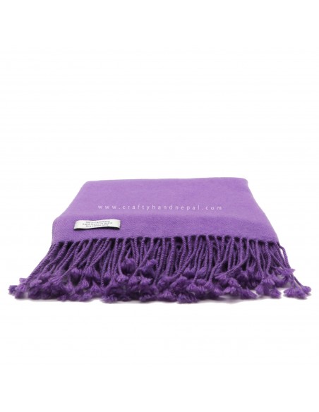 Free shipping violet color exclusive 100% thick cashmere pashmina