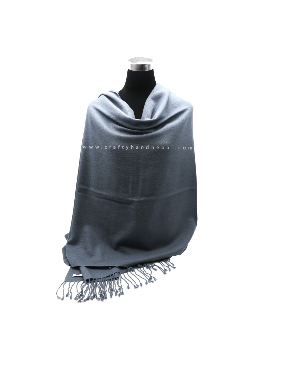 Grey Exclusive 100% cashmere pashmina with personalized wholesale ...