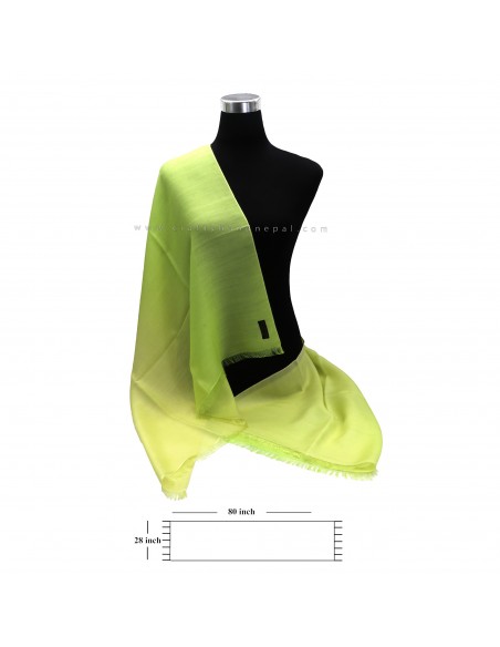 Free shipping Lemon shaded 80% pashmina 20% silk Hand-woven pashmina, Kashmere shawl