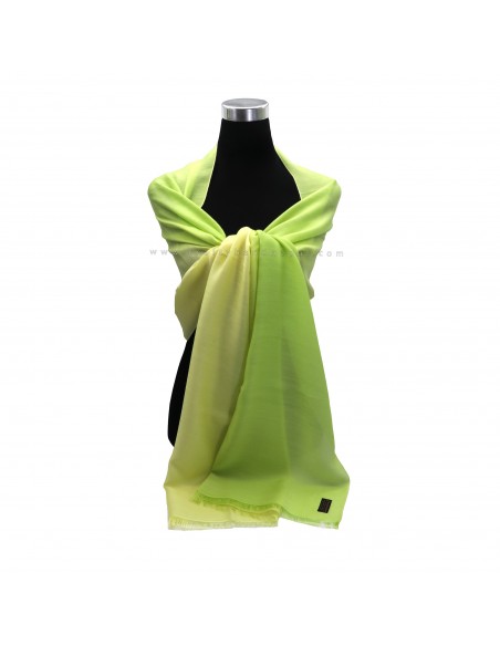 Free shipping Lemon shaded 80% pashmina 20% silk Hand-woven pashmina, Kashmere shawl