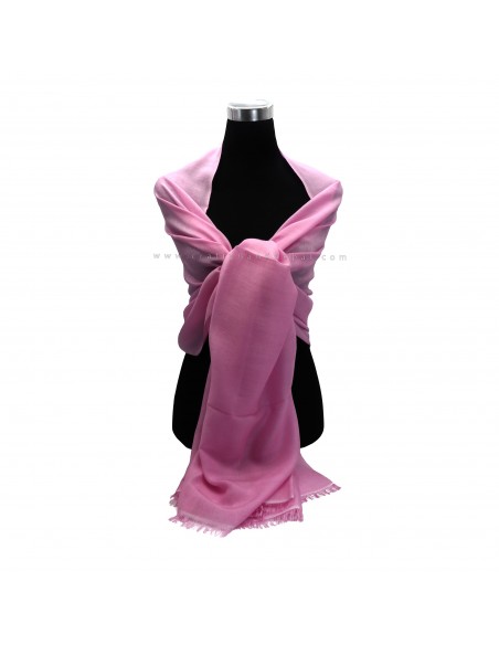 Free shipping Light pink 80% pashmina 20% silk, Kashmir shawl, Hand-woven