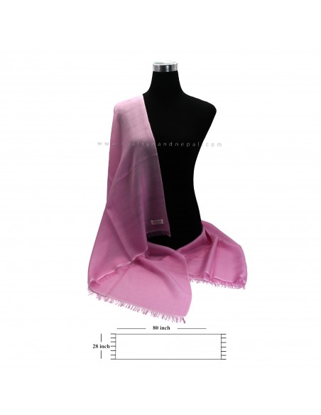 Free shipping Light pink 80% pashmina 20% silk, Kashmir shawl, Hand-woven