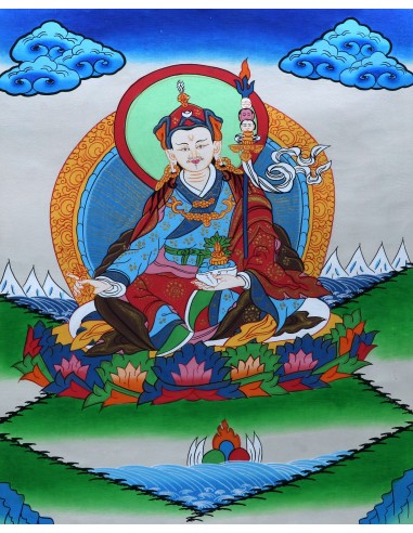 Guru Padmasambhava a slob-dpon “teacher” and Padma ‘Byung-gnas” lotus born”, guru Rimpoche