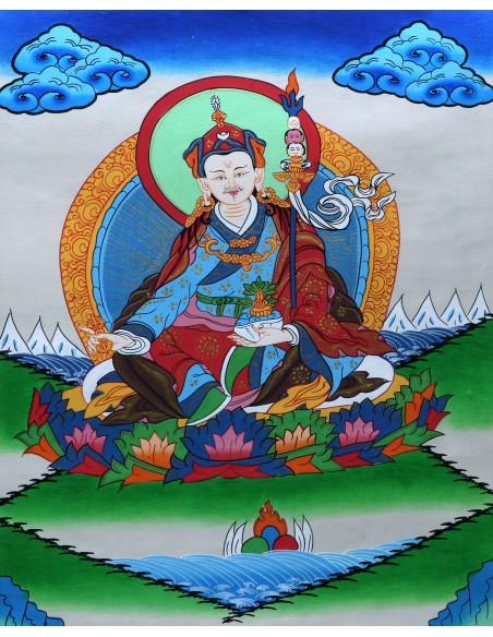 Guru Padmasambhava a slob-dpon “teacher” and Padma ‘Byung-gnas” lotus born”, guru Rimpoche