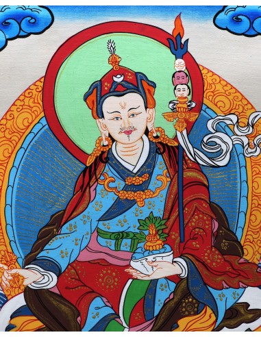 Guru Padmasambhava a slob-dpon “teacher” and Padma ‘Byung-gnas” lotus born”, guru Rimpoche
