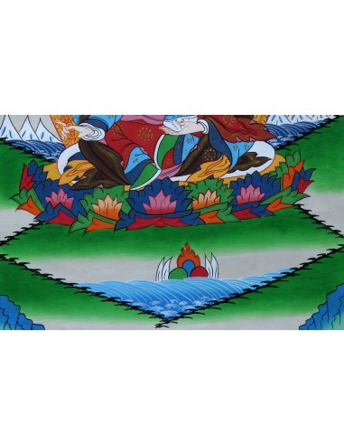 Guru Padmasambhava a slob-dpon “teacher” and Padma ‘Byung-gnas” lotus born”, guru Rimpoche