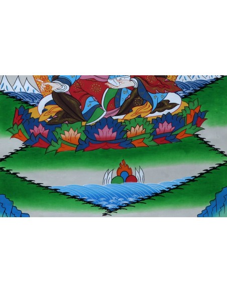 Guru Padmasambhava a slob-dpon “teacher” and Padma ‘Byung-gnas” lotus born”, guru Rimpoche