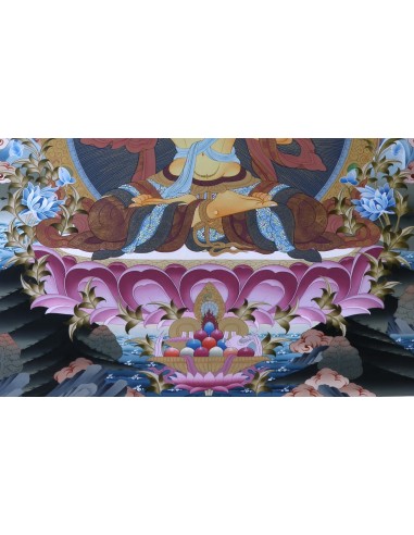 Manjushri Empowerment, Manjushri Sadhana, Manjushri Practice Manjushri god of wisdom, right hand holding PRAJNA KHADGA-the sword