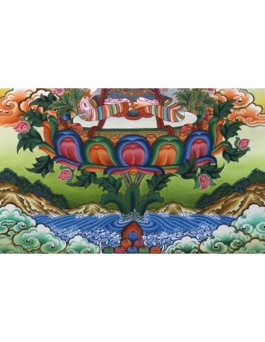 White tara long-life, healing, compassion, health, Thangka, cotton canvas, Mantra, Spirituality, Enlightenment