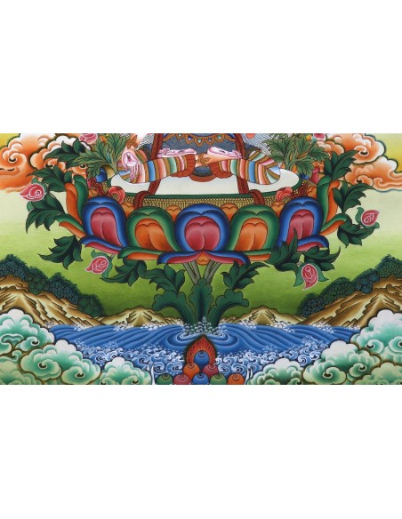 White tara long-life, healing, compassion, health, Thangka, cotton canvas, Mantra, Spirituality, Enlightenment