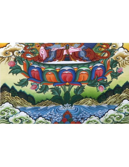 White tara long-life, healing, compassion, health, Thangka, cotton canvas, Mantra, Spirituality, Enlightenment