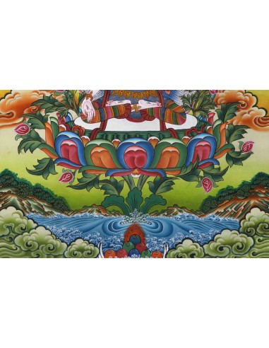 White tara long-life, healing, compassion, health, Thangka, cotton canvas, Mantra, Spirituality, Enlightenment
