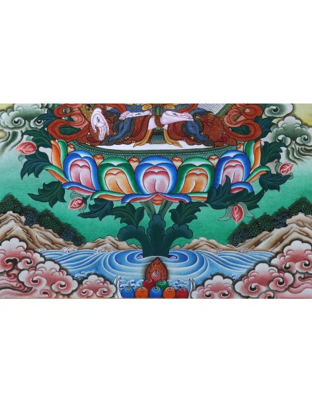 White tara long-life, healing, compassion, health, Thangka, cotton canvas, Mantra, Spirituality, Enlightenment