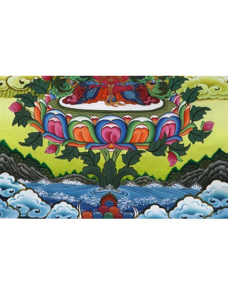 Amitayu, Amitayus diety of longevity Thangka Painting 20"x16"