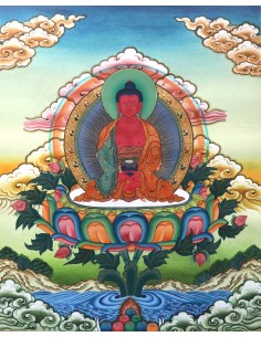 Buddha of the Western Paradise, 24K pure gold details, enlightenment, dharma, buddhism, namo amitabha, pure land, compassion 2
