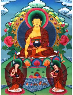 Awareness, kindness, and wisdom, Shakyamuni Buddha Thangka Painting, Inspiration and devotion, lord Buddha Thangka, cotton canva 2