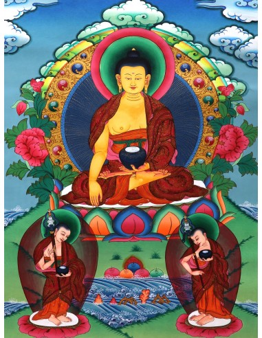 Awareness, kindness, and wisdom, Shakyamuni Buddha Thangka Painting, Inspiration and devotion, lord Buddha Thangka, cotton canva