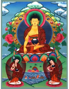 Awareness, kindness, and wisdom, Shakyamuni Buddha Thangka Painting, Inspiration and devotion, lord Buddha Thangka, cotton canva