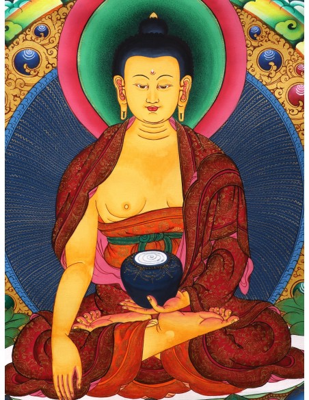 Awareness, kindness, and wisdom, Shakyamuni Buddha Thangka Painting, Inspiration and devotion, lord Buddha Thangka, cotton canva
