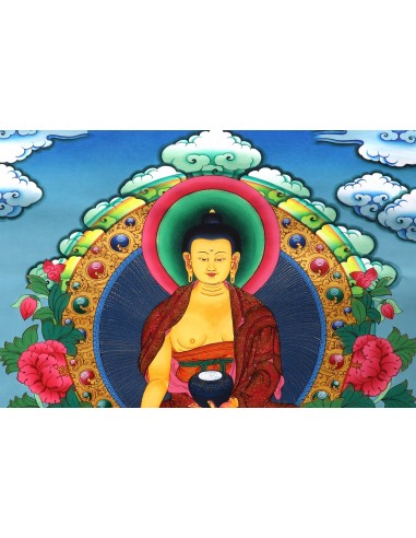 Awareness, kindness, and wisdom, Shakyamuni Buddha Thangka Painting, Inspiration and devotion, lord Buddha Thangka, cotton canva