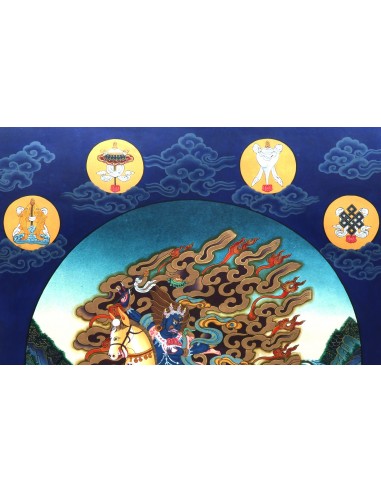 Palden Lhamo, Shri Devi, Remati, Dudsolma, Mahakali, Yum Chenmo, Tseringma, Kali, Tara, Drolma, Protection from obstacles