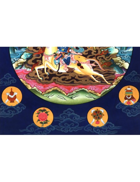 Palden Lhamo, Shri Devi, Remati, Dudsolma, Mahakali, Yum Chenmo, Tseringma, Kali, Tara, Drolma, Protection from obstacles