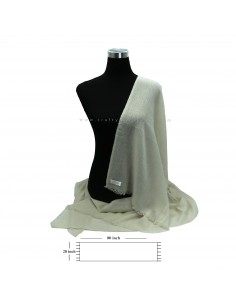 Free shipping worldwide creamy white 100% pure cashmere shawl 2