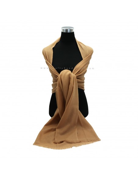 free shipping exclusive camel tone color 100 pashmina shawl from Nepal gift