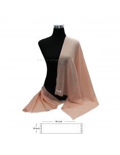 Free shipping worldwide handmade salmon pink color pashmina shawl 2