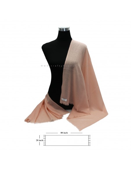 Free shipping worldwide handmade salmon pink color pashmina shawl