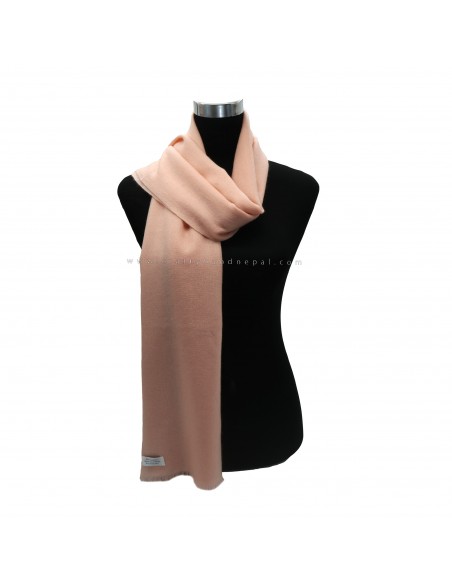Free shipping worldwide handmade salmon pink color pashmina shawl