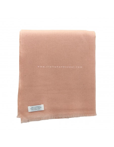 Free shipping worldwide handmade salmon pink color pashmina shawl