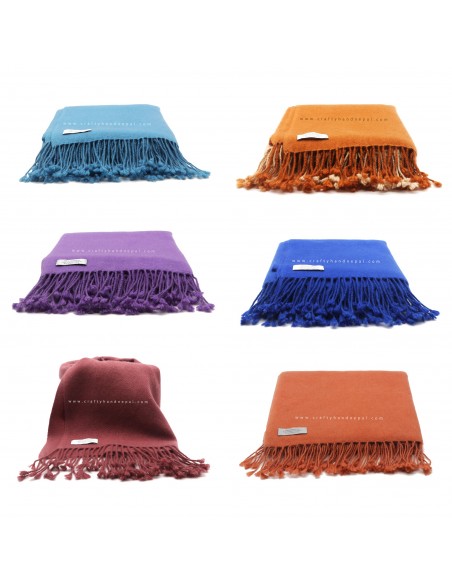 Free shipping violet color exclusive 100% thick cashmere pashmina